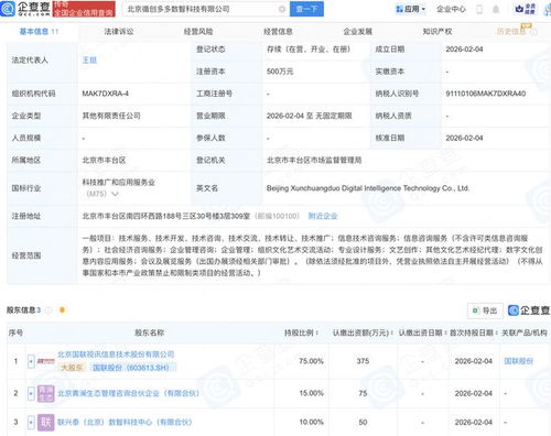 国联股份携手多方在京成立数智科技公司，深耕数字文化创意服务